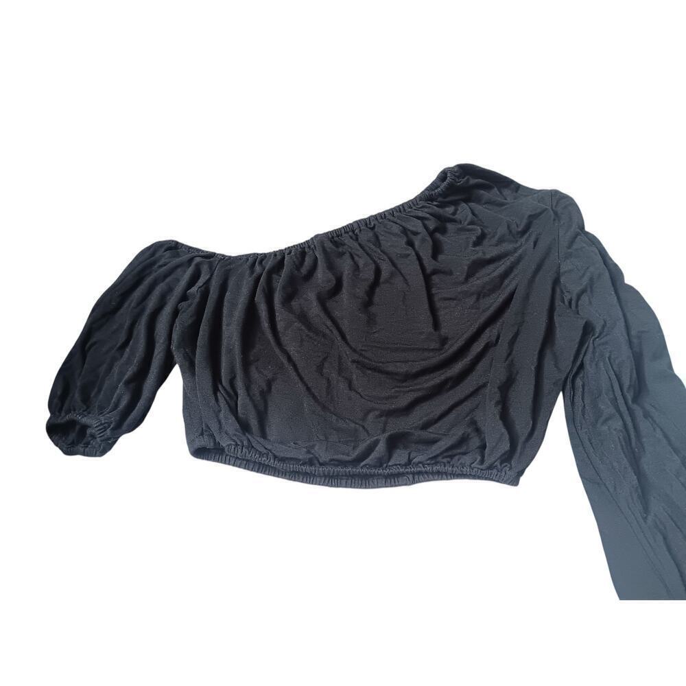 Sid Neigum Cropped Asymmetric Top SZ 10 in Black - Picture 6 of 8